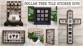 DOLLAR TREE TILE STICKER DIYS