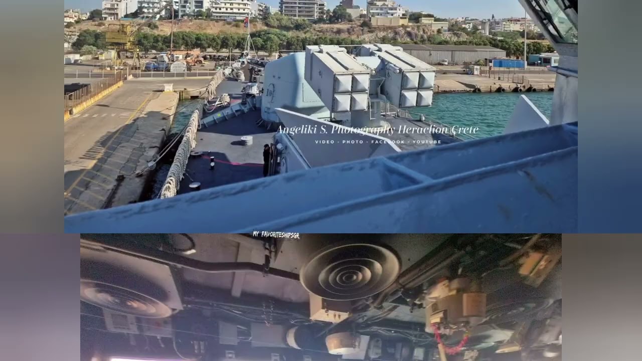 Ηράκλειο: Ξενάγηση στη φρεγάτα «Francesco Mimbelli», που είναι επισκέψιμη για το κοινό