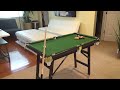 Rack leo 4 foot folding billiard pool table customer review pool tables games reviews closer look