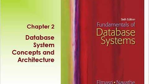 lecture 2 (Database System Concepts and Architecture)