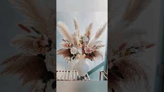 boho neutral pampas arrangement #diy #pampasarrangement #weddingdecor #wedding #bohowedding #boho