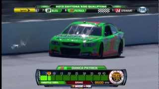 Danica Patrick qualifies in pole position for the 2013 Daytona 500