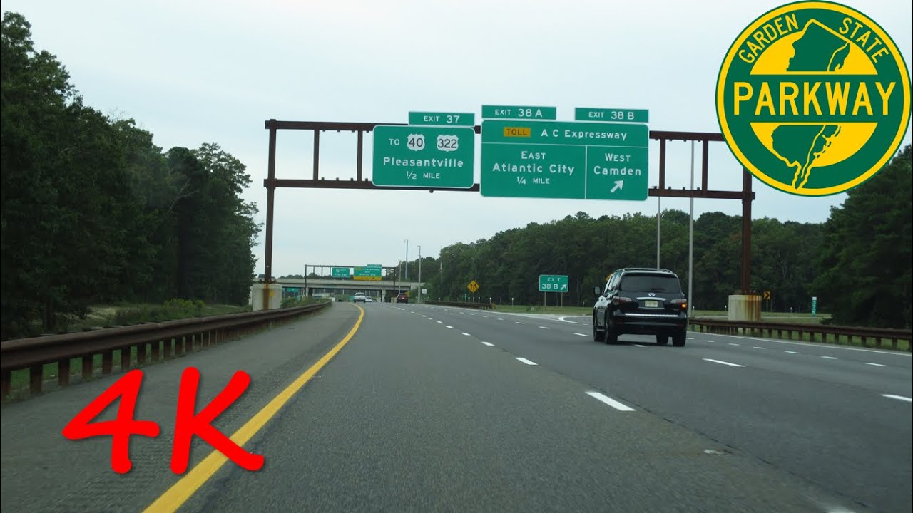 ⁴ᴷ Garden State Parkway (Exits 102 to 0) southbound [4K VIDEO]