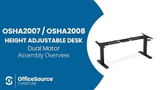Officesource Height Adjustable Desk Assembly No. Osha2007 Osha2008