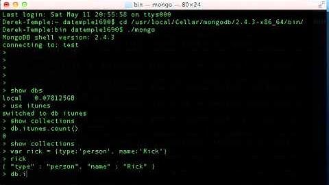 Using MongoDB on Mac OS X with Homebrew