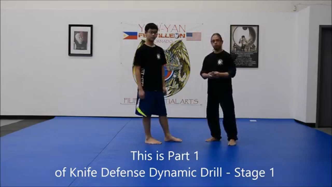 Part 1 of Knife Defense Dynamic Drill Stage 1. YawYan Personal