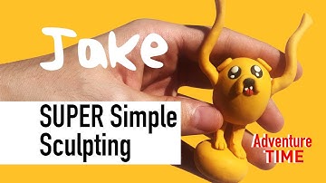 SUPER Simple Sculpting Jake THE DOG from Adventure TIME 🐶 in clay modeling | Step by Step Process