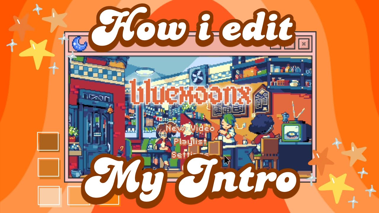 How i edit my new intro ✧ inspired by orangembers // aesthetic pixel game intro