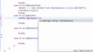 Android Developing Applications Tutorial 121 Setting up more SQLite methods