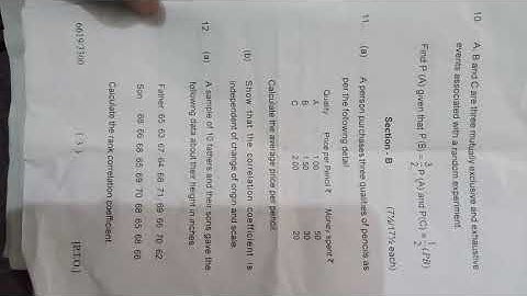 B.sc.6th sem./ 3rd year mathematics 2nd paper (2020) mathematical statistics