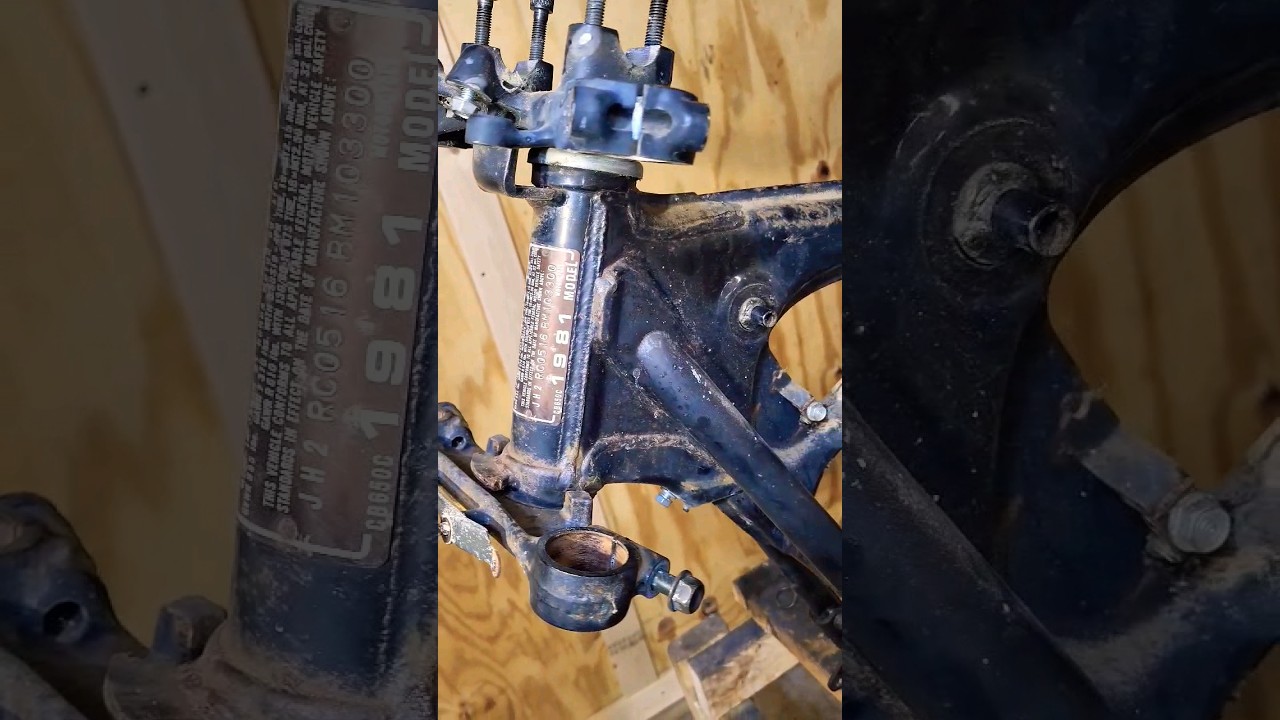 Rusted Frame Repair. Vintage Motorcycle. 