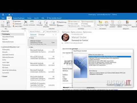 Outlook Daten in PST File exportieren