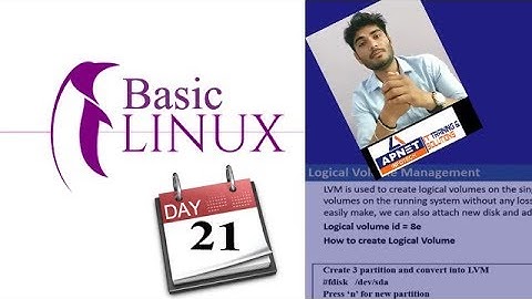 Basic Linux Training Day - 21 | Linux Tutorial in Hindi | LVM Partition