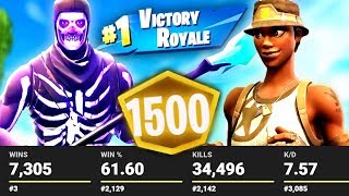 MY TOTAL WINS IN FORTNITE TRACKER! 1050 WINS!!