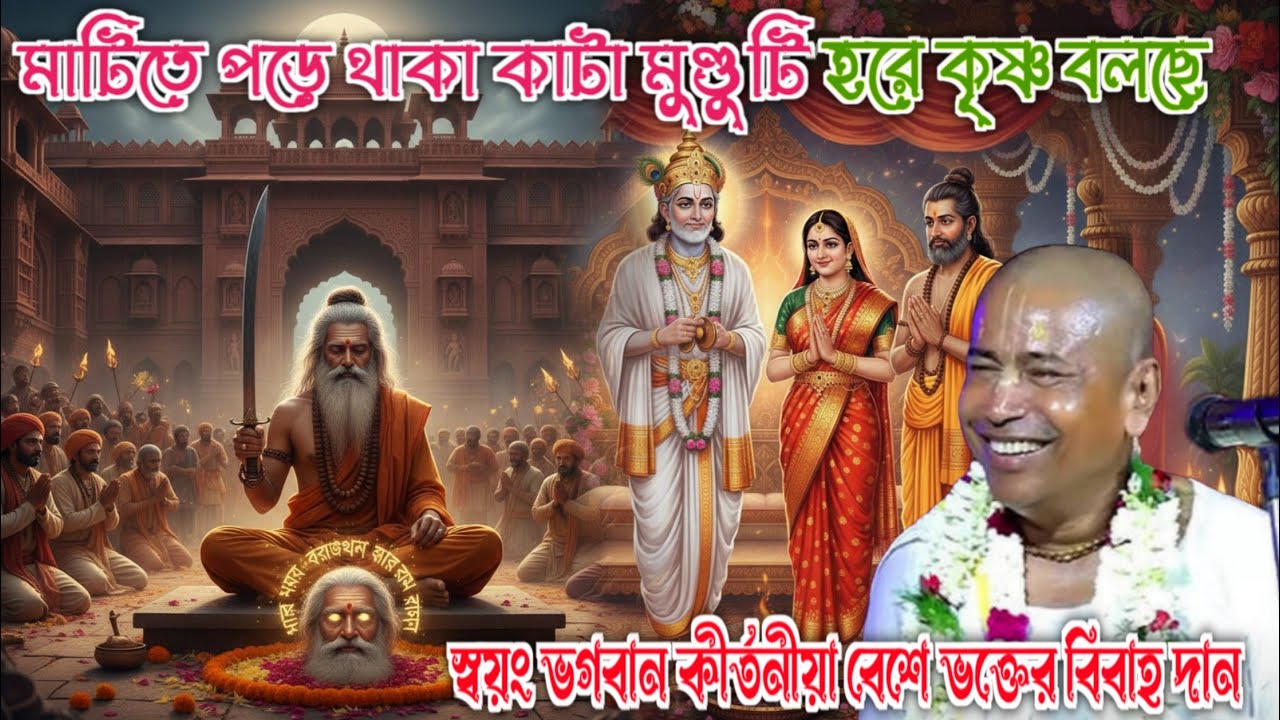 কি অপূর্ব লীলা - মাটিতে পড়ে থাকা কাটা মুন্ডু হরে কৃষ্ণ বলছে _ Shamsundar Das New Kirtan #uc_studio 