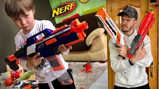 BATALHA DE NERF COM O MARCOS!! Mega Mastodon, Rapidstrike CS18, Roughcut e Jolt