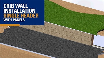 Crib Wall - Single Header with Patterned Face (3D Animation)