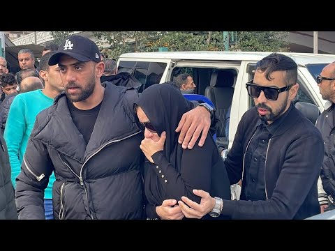 انهيار الفنانة ريم البارودي في جنازة والدها سبتني لمين يا بابا