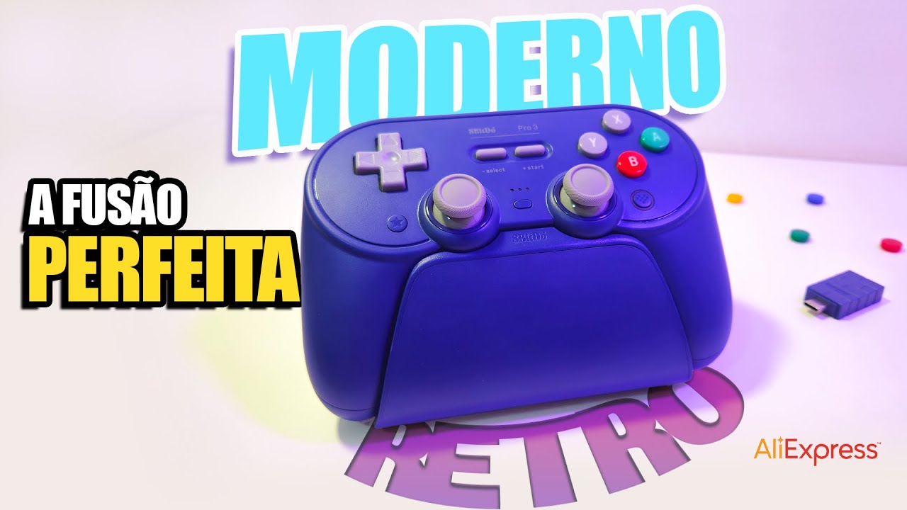 Se a NINTENDO e a SONY fizessem um controle JUNTAS - 8bitdo Pro 3 Review