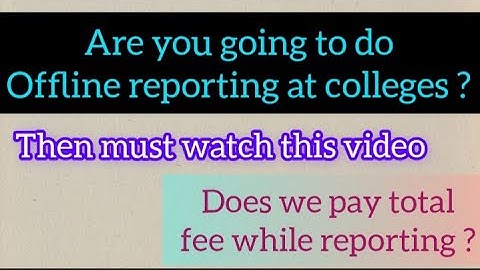 Dost|Instructions to the offline reporting candidates||#dost #students #degree