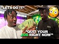 SURPRISING MY CAMERA MAN WITH $5,000 TO QUIT HIS JOB!!! ** NOT CLICKBAIT **