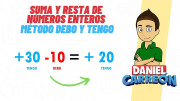 SUMA Y RESTA DE NUMEROS ENTEROS MÉTODO DEBO Y TENGO Super facil - Para principiantes