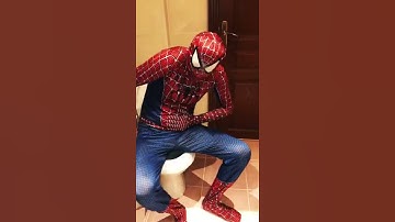 Thumbnail of Spiderman catches the toilet! #shorts