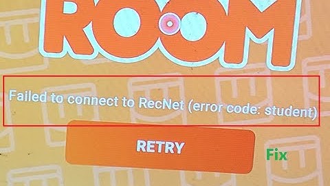 Failed to connect to RecNet (error code: student) - Connecting to server stuck Rec Room PS4