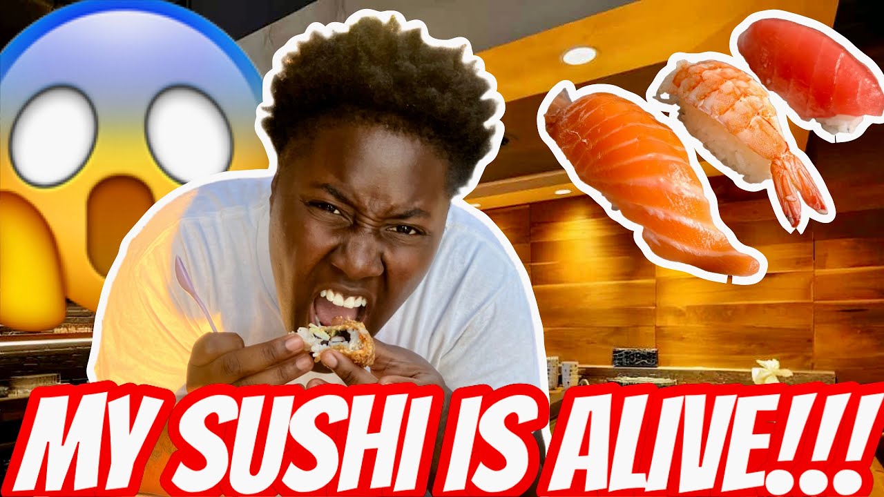 TRYING SUSHI FOR THE FIRST TIME I THINK IT WAS ALIVE!!!!! (BAD IDEA ...