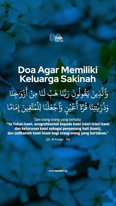 doa agar memiliki keluarga sakinah.