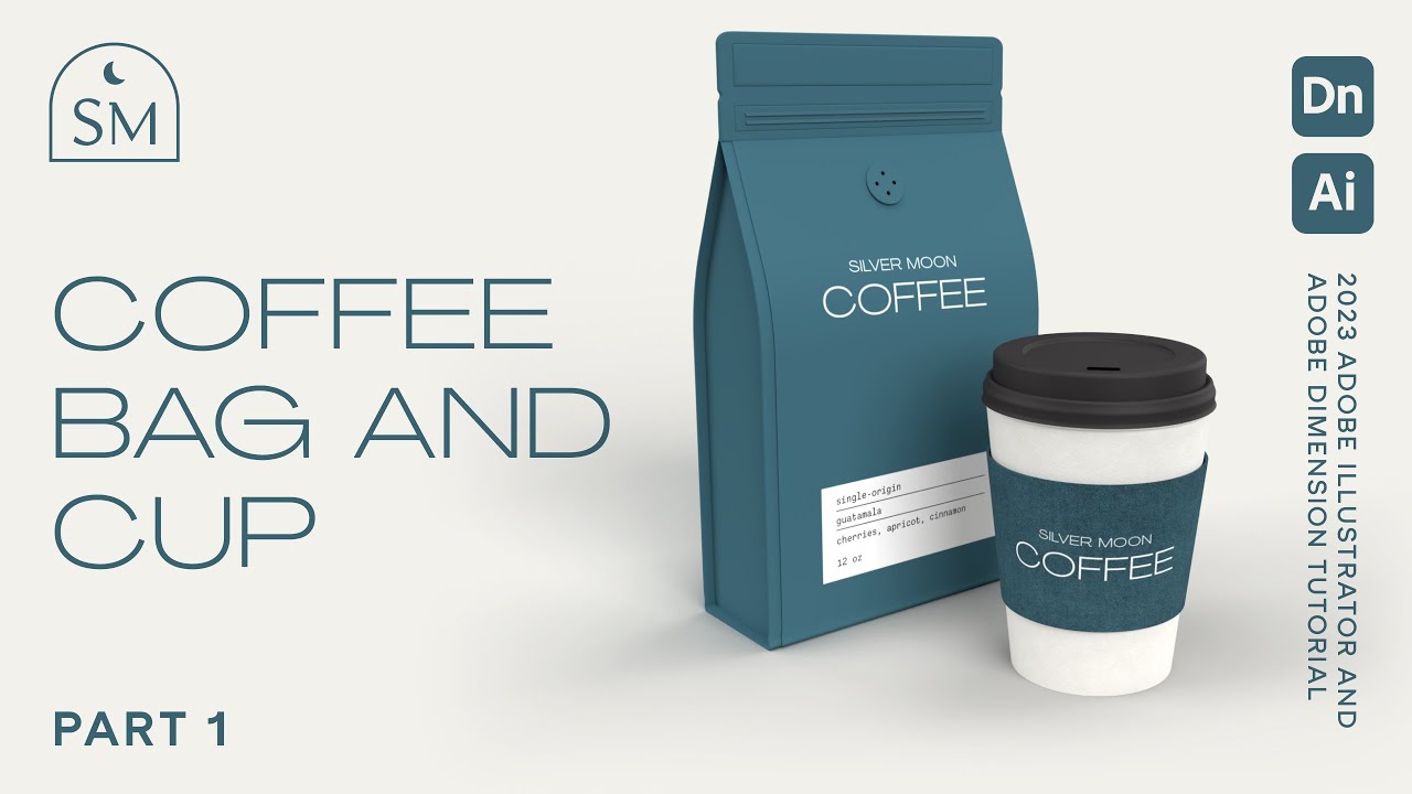 Part 1: Designing a Coffee Bag and Coffee Cup Mockup using Adobe