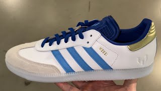 Adidas Samba Lionel Messi White Indoor Soccer Shoes