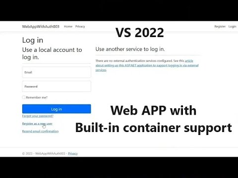 Create Web App with built-in container support