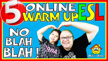 5 WARM UP ACTIVITIES FOR ONLINE ENGLISH CLASS - NO BLAH BLAH!! │ ESL TEACHING TIPS