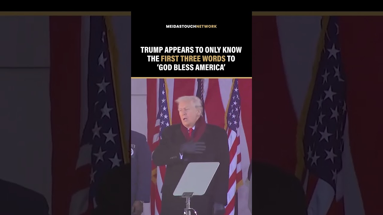 Trump Appears to Know Only First Three Words to 'God Bless America'