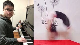 I played Street Fighter Music on Piano with Crazy Backflips as the beat