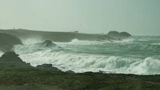 2020-02-17E Tempête Dennis Sur Le Finistère Nord. Déferlantes Près Chapelle St-Samson.