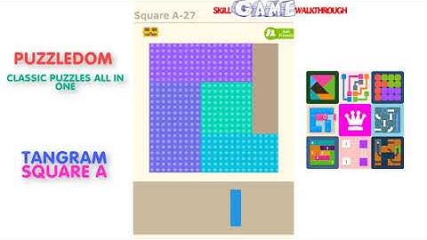 Puzzledom - Tangram SQUARE A Level 1 - 50 - Walkthrough