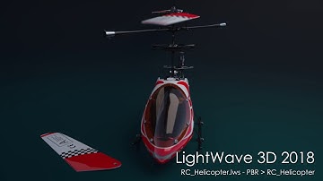 LightWave 3D 2018: PBR RC Helicopter scene rendered