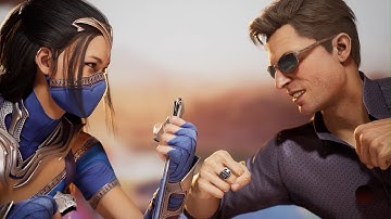 Mortal Kombat 1 - Kitana vs Johnny Cage | All Intro/Interaction Dialogues