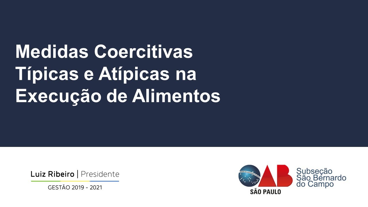 Medidas Coercitivas Típicas e Atípicas na Execução de Alimentos - YouTube
