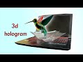 Make a hologram projector with laptop | DIY 3D Hologram| DM