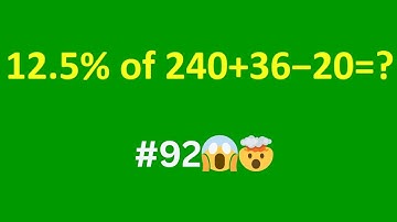 Math Puzzle #92 – Can You Solve This Percentage Equation? 🤯