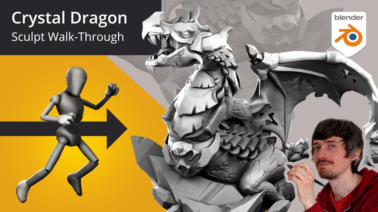 Crystal Dragon Sculpt - Timelapse With Commentary