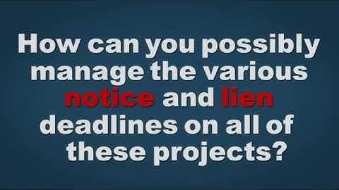 Mechanics Lien & Preliminary Notice Management