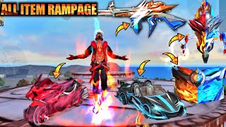 CHALLENGE : I CAN ONLY USE RAMPAGE EVENT ITEMS💜 Rampage Bundle,Rampage Emote, Thomson,Gloowall etc.