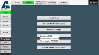 Azimuth master controller - Navigation bar