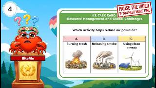TEKS Science 6th Grade - 6.11A: Resource Management and Global Challenges (Task Card)