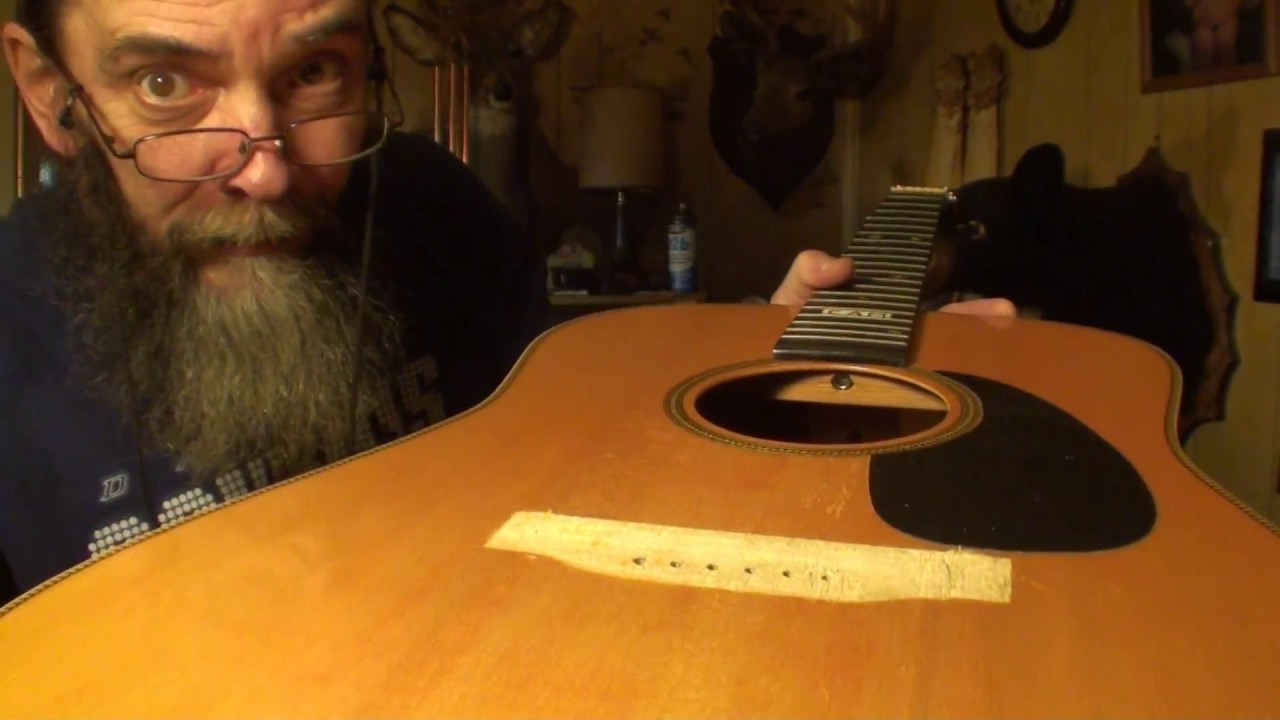 Echowebb Acoustic Guitar Neck Removal bridge prep Teardown YouTube