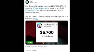 Sea Cleaning Simulator Money Raised Rtc Tweet